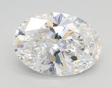 Lab-Grown 3.08 Carat Oval Shape Diamond color D Clarity VVS2, precious stones, engagement diamonds