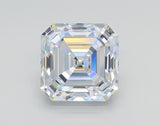 Lab-Grown 3.09 Carat Asscher Cut Diamond color F Clarity VVS2, precious stones, engagement diamonds