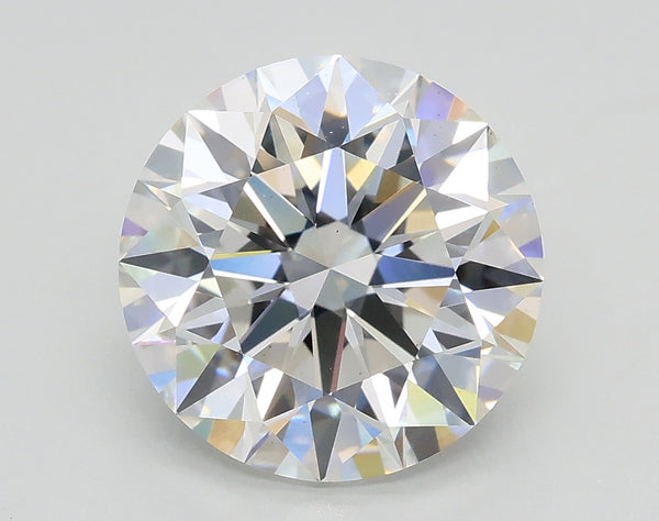 Lab-Grown 3.06 Carat Round Brilliant Diamond color F Clarity VS2, precious stones, engagement diamonds