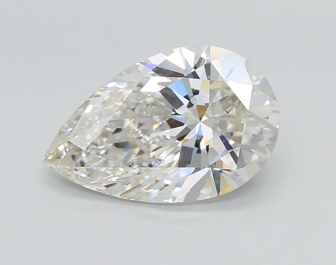 Lab-Grown 2.01 Carat Pear Shape Diamond color F Clarity VS2, precious stones, engagement diamonds