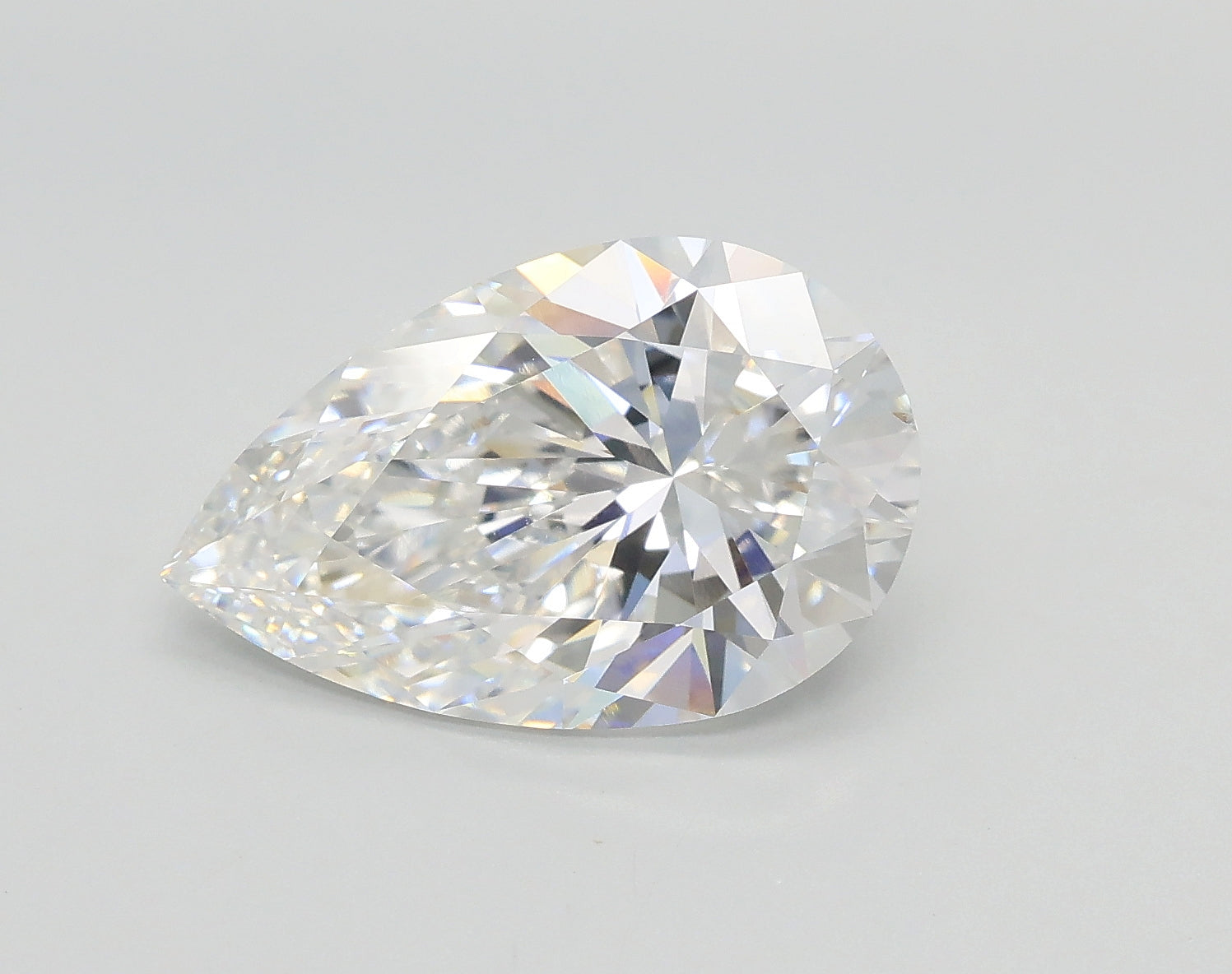 Lab-Grown 3.01 Carat Pear Shape Diamond color E Clarity VVS2 With GIA Certificate, precious stones, engagement diamonds