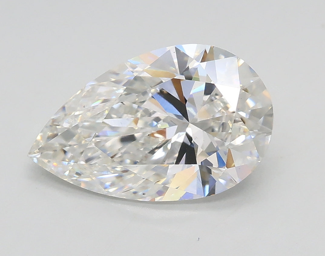Lab-Grown 2.01 Carat Pear Shape Diamond color F Clarity SI1, precious stones, engagement diamonds