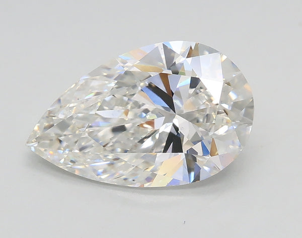 Lab-Grown 2.01 Carat Pear Shape Diamond color F Clarity SI1, precious stones, engagement diamonds