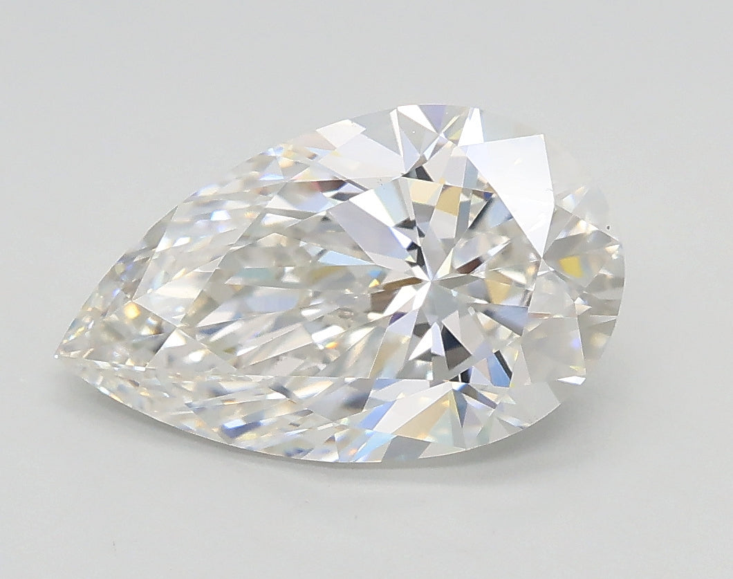Lab-Grown 2.02 Carat Pear Shape Diamond color F Clarity VS1, precious stones, engagement diamonds