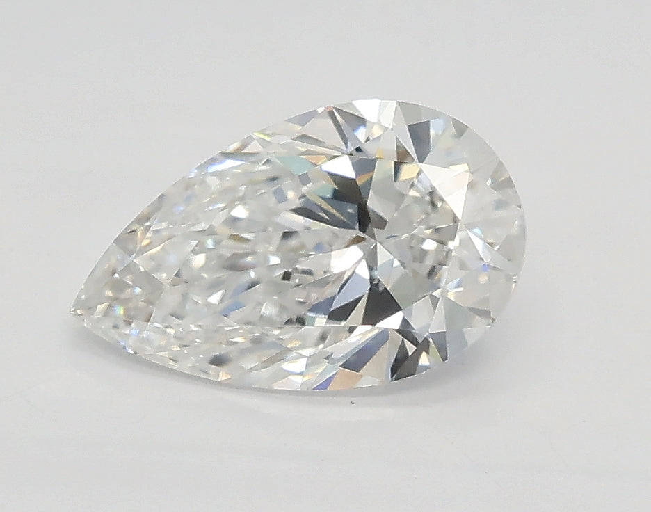 Lab-Grown 1.00 Carat Pear Shape Diamond color E Clarity VS1 With GIA Certificate, precious stones, engagement diamonds