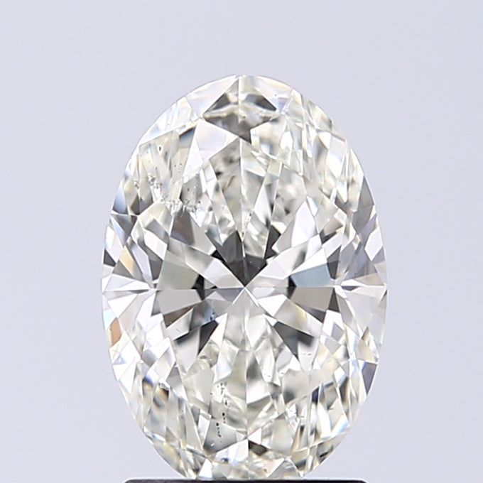Lab-Grown 1.51 Carat Oval Shape Diamond color J Clarity SI1 With GIA Certificate, precious stones, engagement diamonds