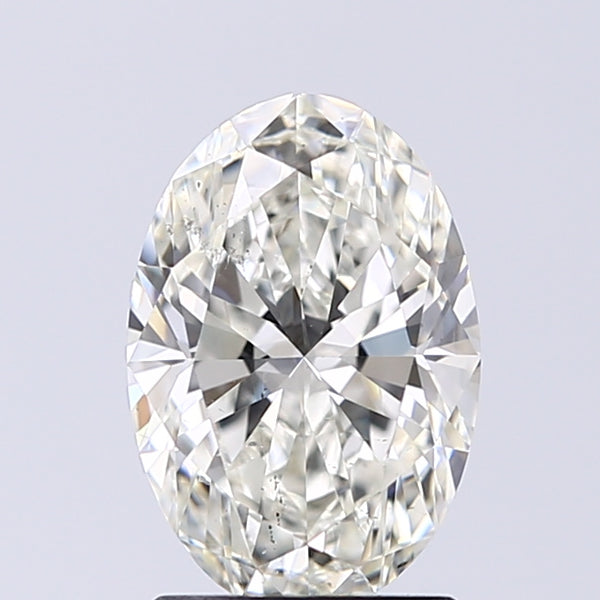 Lab-Grown 1.51 Carat Oval Shape Diamond color J Clarity SI1 With GIA Certificate, precious stones, engagement diamonds
