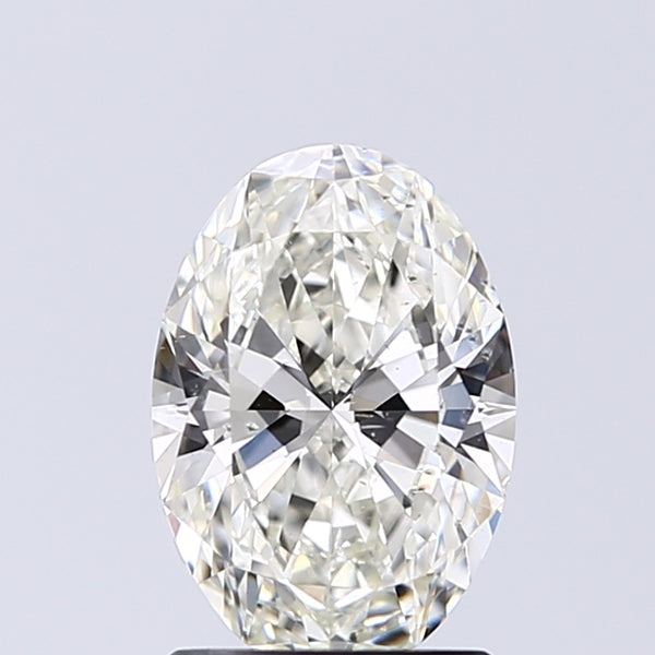 Lab-Grown 1.30 Carat Oval Shape Diamond color J Clarity SI1 With GIA Certificate, precious stones, engagement diamonds