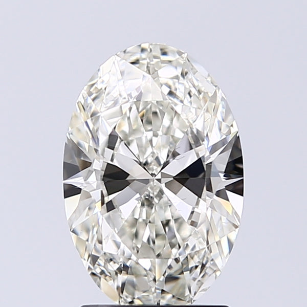 Lab-Grown 1.51 Carat Oval Shape Diamond color J Clarity SI1 With GIA Certificate, precious stones, engagement diamonds