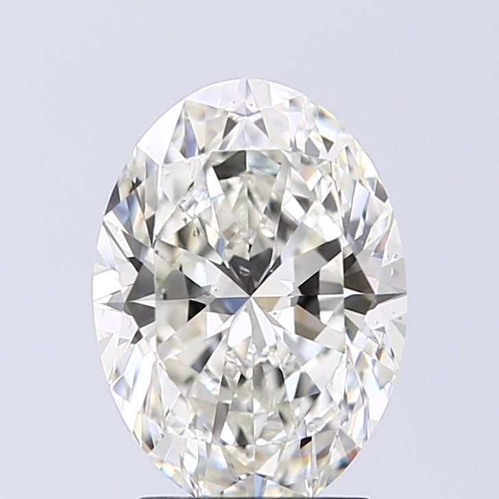 Lab-Grown 2.05 Carat Oval Shape Diamond color J Clarity SI1 With GIA Certificate, precious stones, engagement diamonds