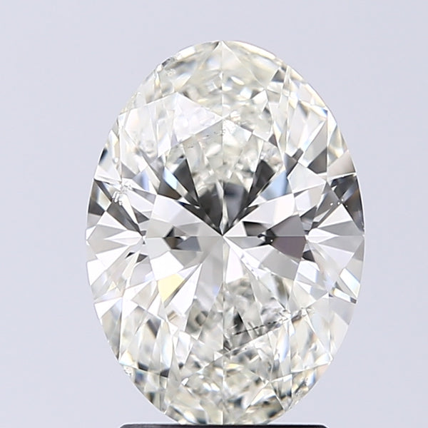 Lab-Grown 2.02 Carat Oval Shape Diamond color J Clarity SI2 With GIA Certificate, precious stones, engagement diamonds