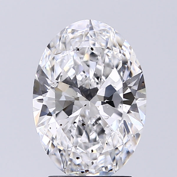 Lab-Grown 2.01 Carat Oval Shape Diamond color D Clarity SI2 With GIA Certificate, precious stones, engagement diamonds