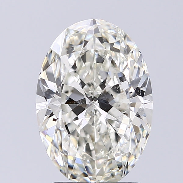Lab-Grown 2.21 Carat Oval Shape Diamond color J Clarity SI2 With GIA Certificate, precious stones, engagement diamonds