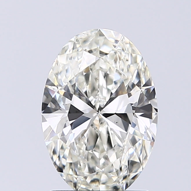 Lab-Grown 1.31 Carat Oval Shape Diamond color J Clarity SI1 With GIA Certificate, precious stones, engagement diamonds