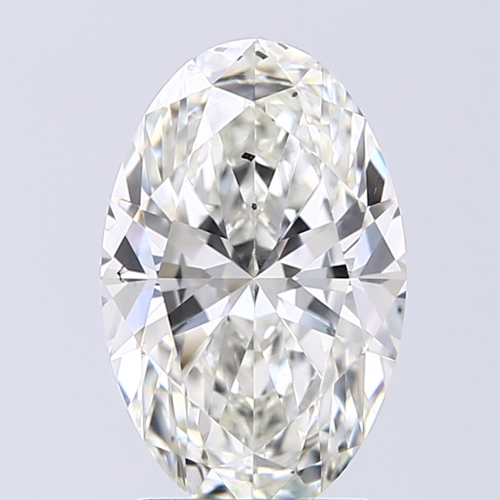 Lab-Grown 2.04 Carat Oval Shape Diamond color H Clarity SI2 With GIA Certificate, precious stones, engagement diamonds