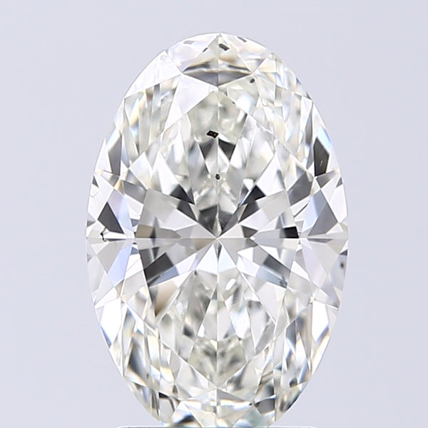 Lab-Grown 2.04 Carat Oval Shape Diamond color H Clarity SI2 With GIA Certificate, precious stones, engagement diamonds