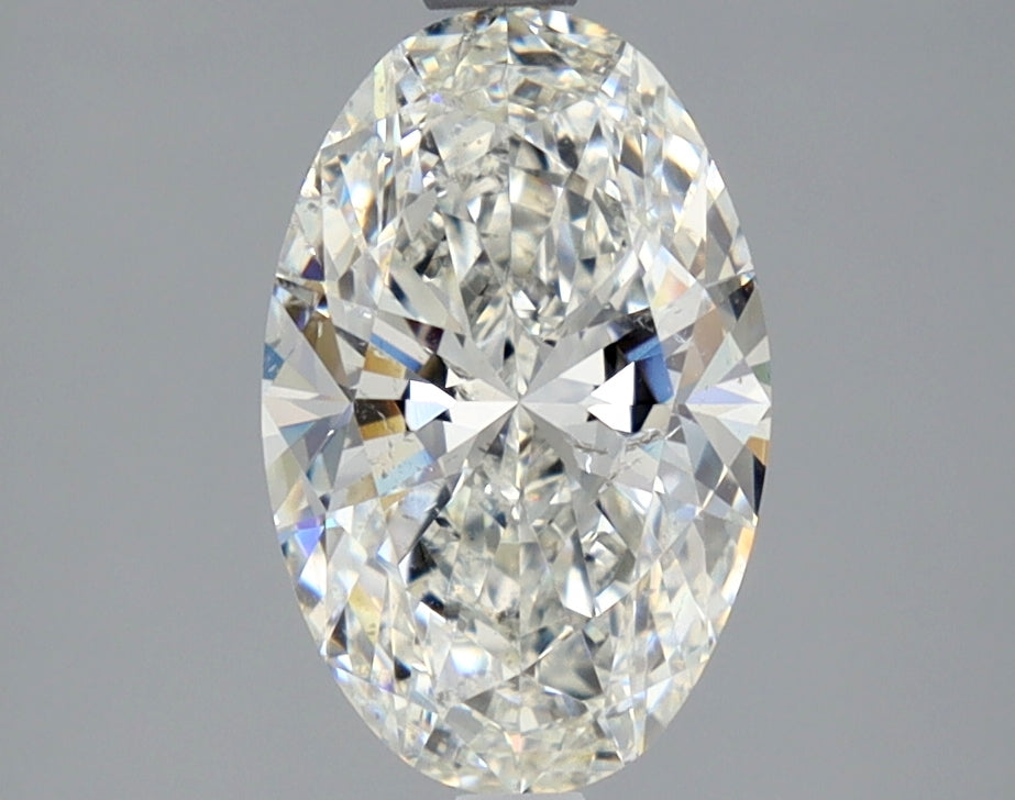 Lab-Grown 2.01 Carat Oval Shape Diamond color H Clarity SI2 With GIA Certificate, precious stones, engagement diamonds