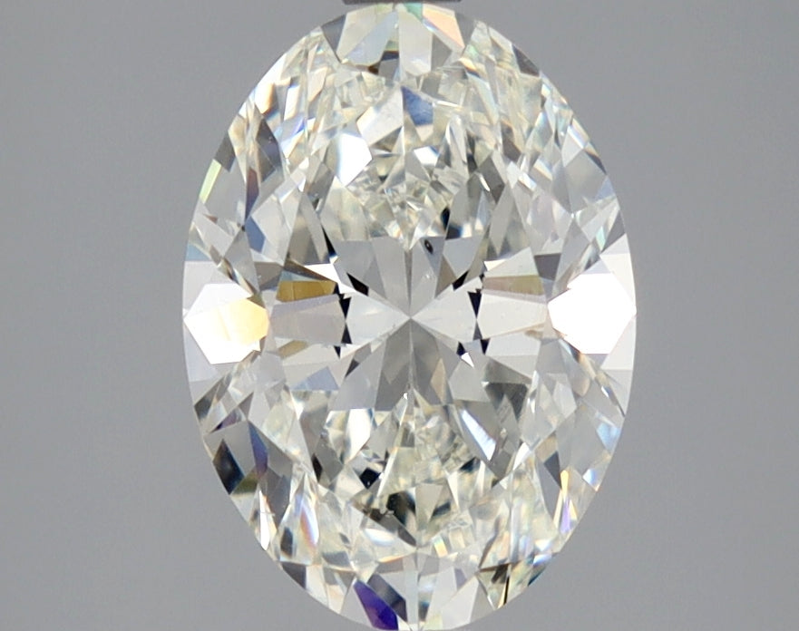 Lab-Grown 2.50 Carat Oval Shape Diamond color J Clarity SI1 With GIA Certificate, precious stones, engagement diamonds