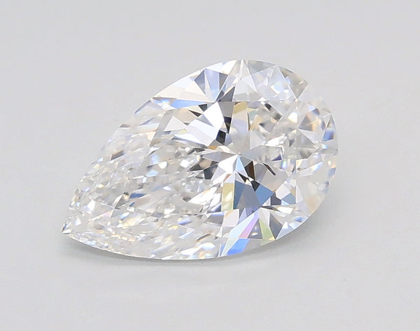 Lab-Grown 1.01 Carat Pear Shape Diamond color D Clarity VVS2 With GIA Certificate, precious stones, engagement diamonds