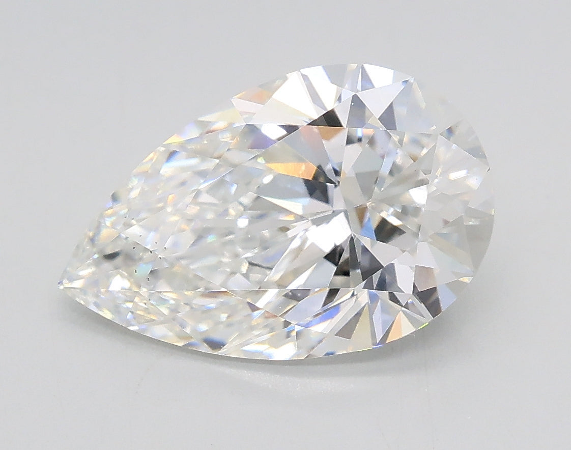 Lab-Grown 2.51 Carat Pear Shape Diamond color E Clarity VS2, precious stones, engagement diamonds