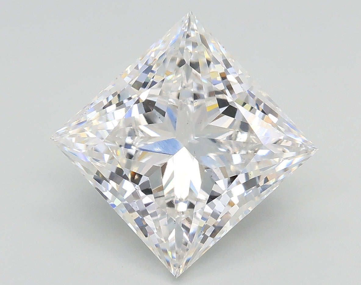 Lab-Grown 3.53 Carat Princess Cut Diamond color D Clarity VS2, precious stones, engagement diamonds
