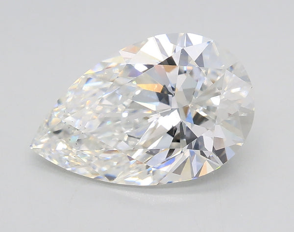 Lab-Grown 2.54 Carat Pear Shape Diamond color E Clarity VS2, precious stones, engagement diamonds