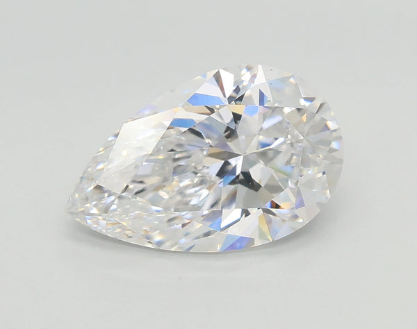 Lab-Grown 2.02 Carat Pear Shape Diamond color D Clarity VS2 With GIA Certificate, precious stones, engagement diamonds