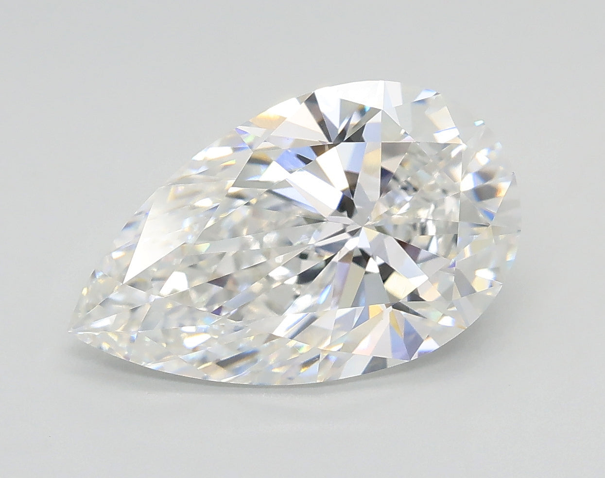 Lab-Grown 3.02 Carat Pear Shape Diamond color E Clarity VVS2 With GIA Certificate, precious stones, engagement diamonds