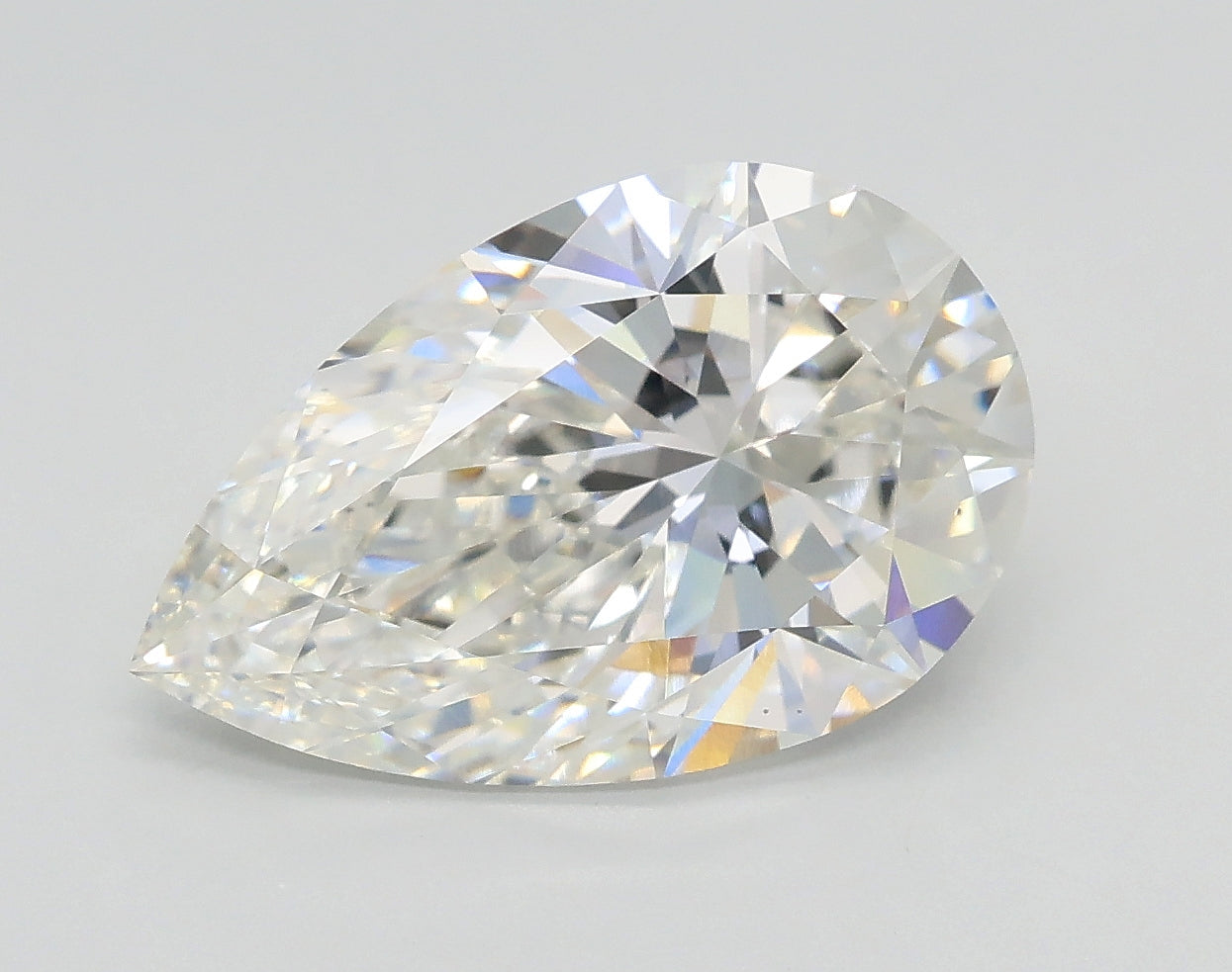 Lab-Grown 3.05 Carat Pear Shape Diamond color F Clarity SI1, precious stones, engagement diamonds