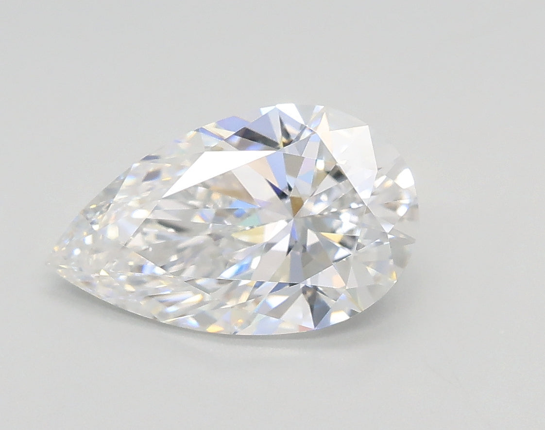 Lab-Grown 1.52 Carat Pear Shape Diamond color D Clarity VVS2 With GIA Certificate, precious stones, engagement diamonds