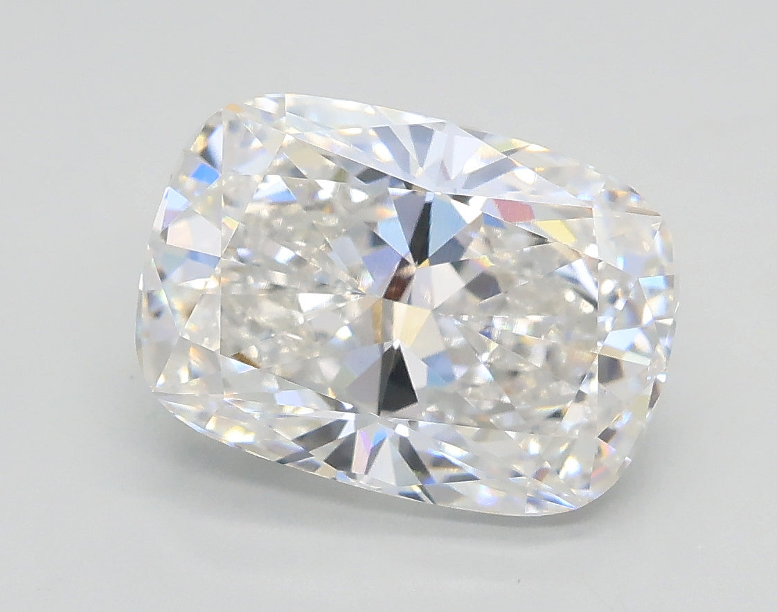Lab-Grown 4.03 Carat Cushion Modified Brilliant Cut Diamond color E Clarity VVS2, precious stones, engagement diamonds
