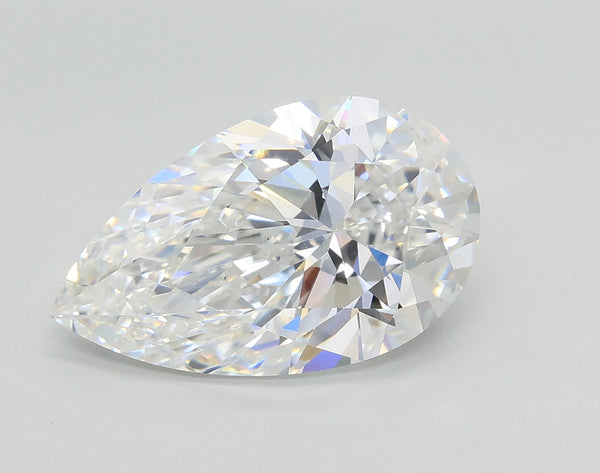 Lab-Grown 3.54 Carat Pear Shape Diamond color E Clarity VS1, precious stones, engagement diamonds