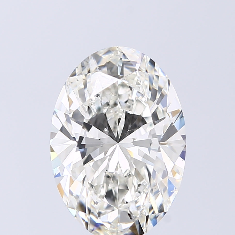Lab-Grown 4.52 Carat Oval Shape Diamond color H Clarity SI1 With GIA Certificate, precious stones, engagement diamonds