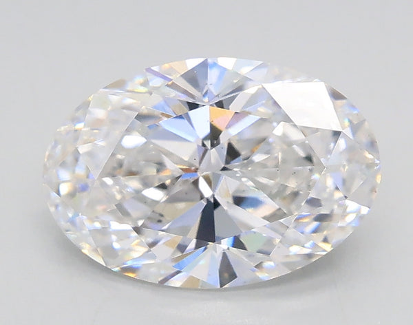 Lab-Grown 2.55 Carat Oval Shape Diamond color D Clarity VS2, precious stones, engagement diamonds