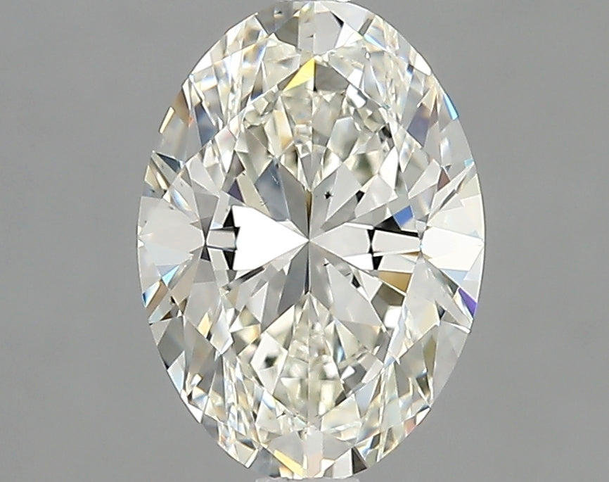 Lab-Grown 2.01 Carat Oval Shape Diamond color J Clarity VS2 With GIA Certificate, precious stones, engagement diamonds