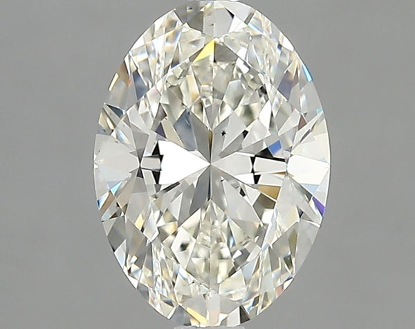Lab-Grown 2.01 Carat Oval Shape Diamond color J Clarity VS2 With GIA Certificate, precious stones, engagement diamonds