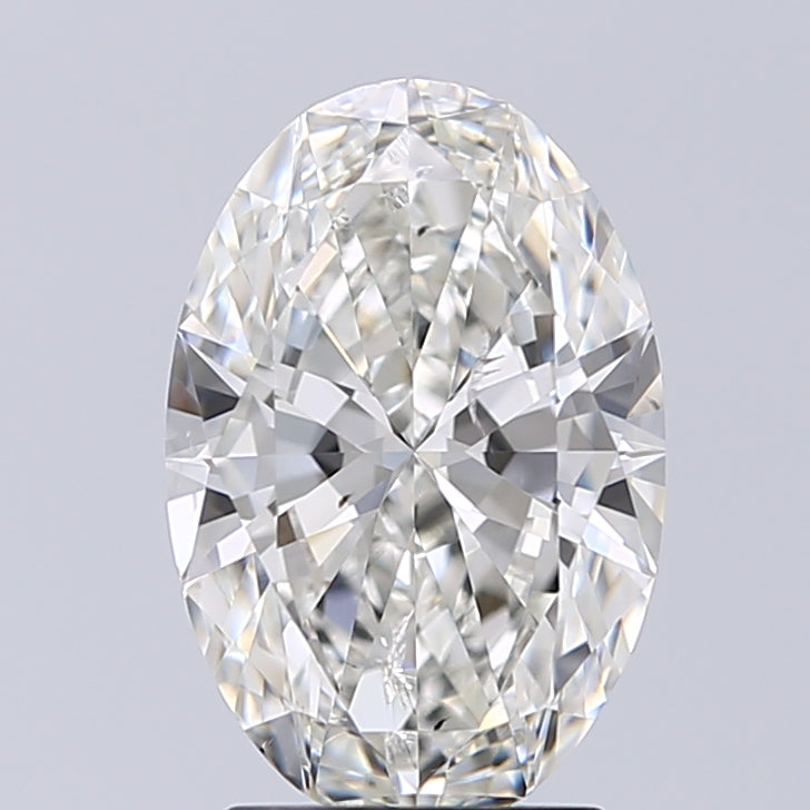 Lab-Grown 2.00 Carat Oval Shape Diamond color H Clarity SI2 With GIA Certificate, precious stones, engagement diamonds