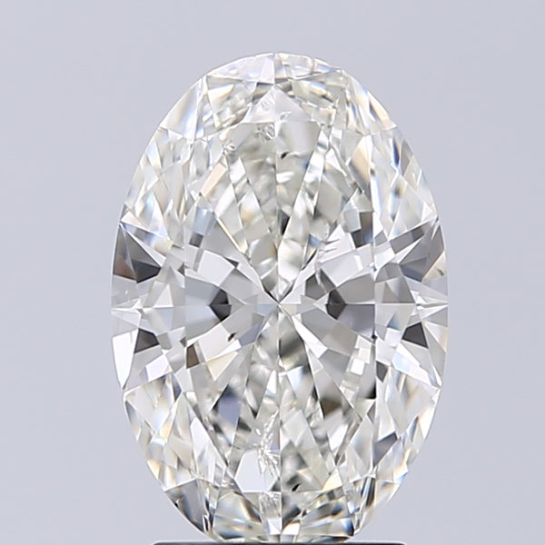Lab-Grown 2.00 Carat Oval Shape Diamond color H Clarity SI2 With GIA Certificate, precious stones, engagement diamonds