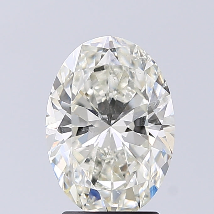 Lab-Grown 2.20 Carat Oval Shape Diamond color J Clarity SI2 With GIA Certificate, precious stones, engagement diamonds