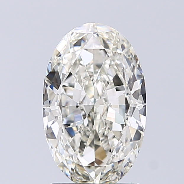 Lab-Grown 1.50 Carat Oval Shape Diamond color J Clarity SI1 With GIA Certificate, precious stones, engagement diamonds