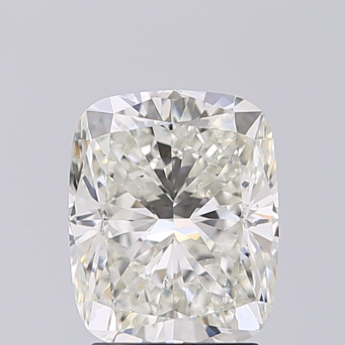 Lab-Grown 2.01 Carat Cushion Modified Brilliant Cut Diamond color I Clarity SI1 With GIA Certificate, precious stones, engagement diamonds