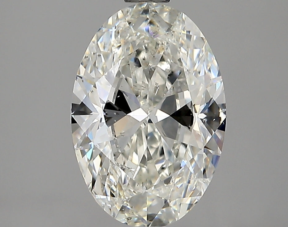 Lab-Grown 2.02 Carat Oval Shape Diamond color H Clarity SI2 With GIA Certificate, precious stones, engagement diamonds