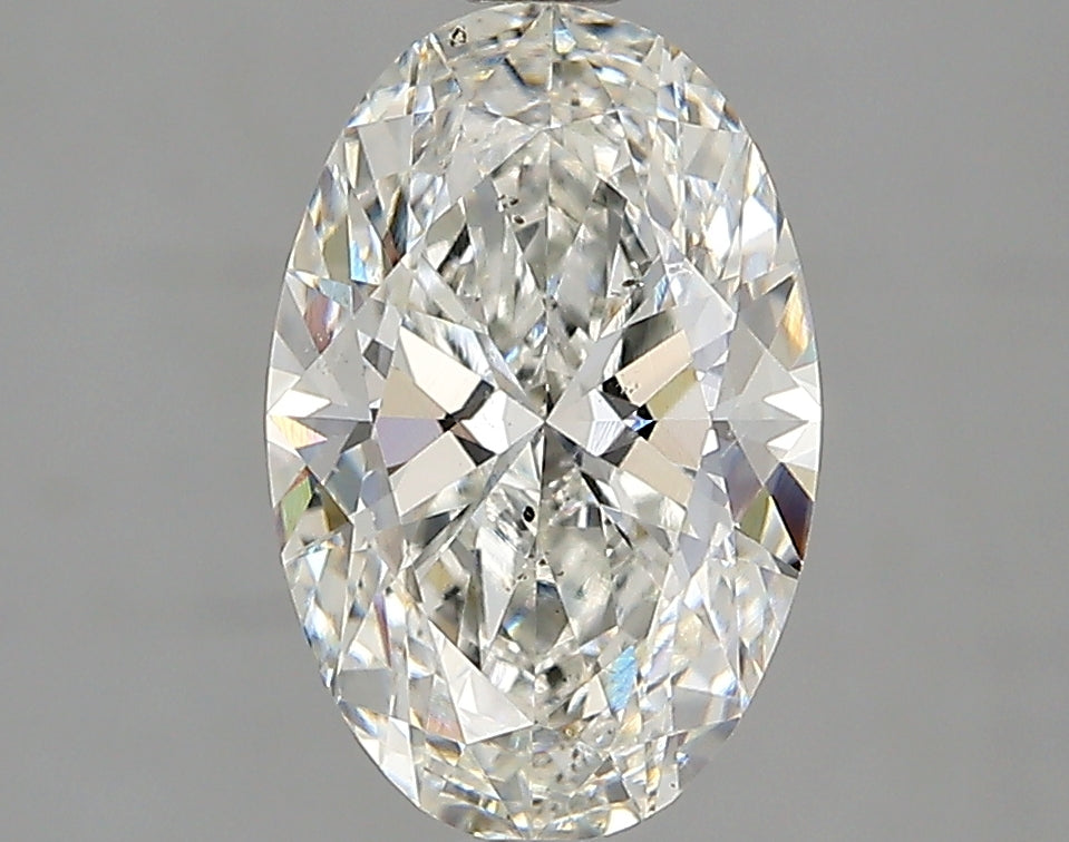 Lab-Grown 2.01 Carat Oval Shape Diamond color H Clarity SI2 With GIA Certificate, precious stones, engagement diamonds