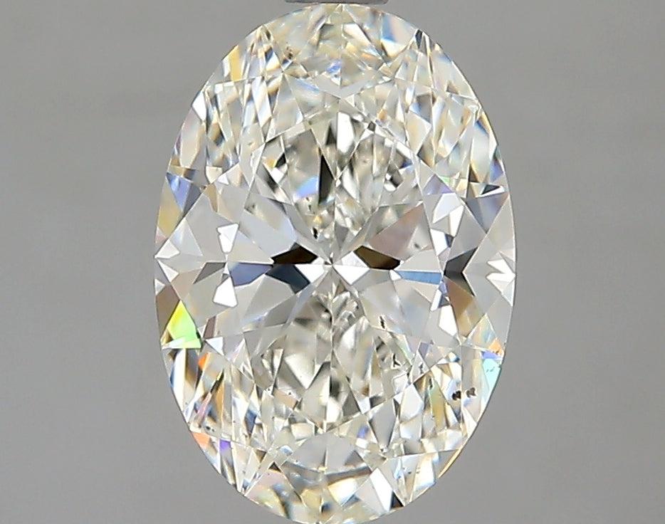 Lab-Grown 2.02 Carat Oval Shape Diamond color I Clarity SI1 With GIA Certificate, precious stones, engagement diamonds