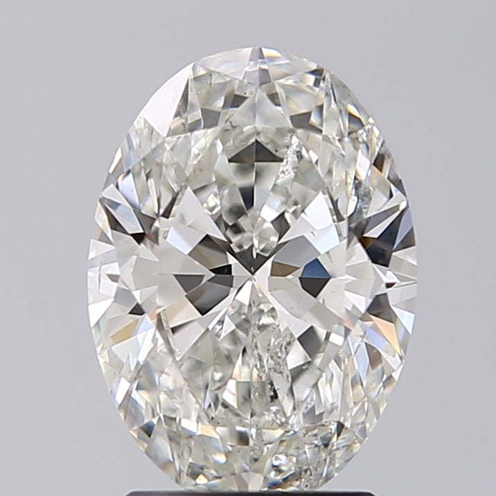 Lab-Grown 2.01 Carat Oval Shape Diamond color H Clarity SI1 With GIA Certificate, precious stones, engagement diamonds