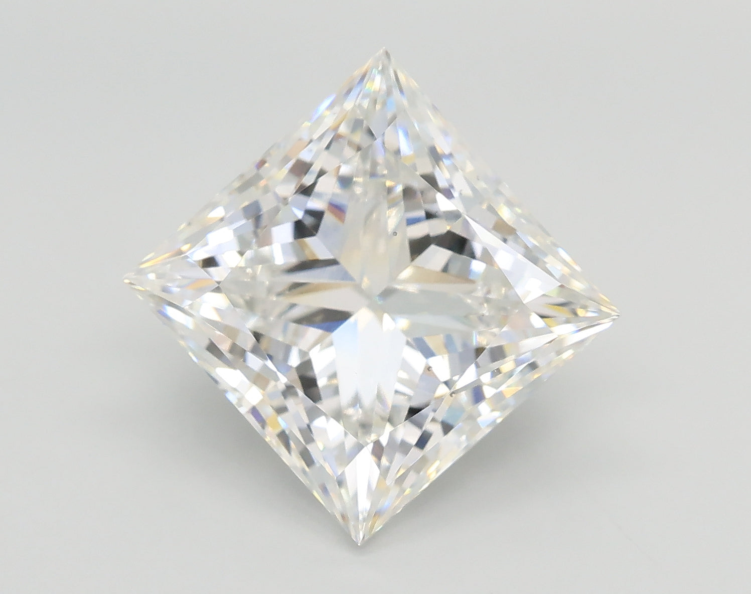 Lab-Grown 5.01 Carat Princess Cut Diamond color F Clarity VS2, precious stones, engagement diamonds