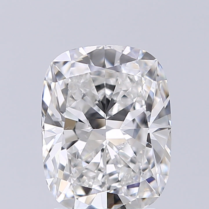 Lab-Grown 2.02 Carat Cushion Modified Brilliant Cut Diamond color F Clarity SI1 With GIA Certificate, precious stones, engagement diamonds
