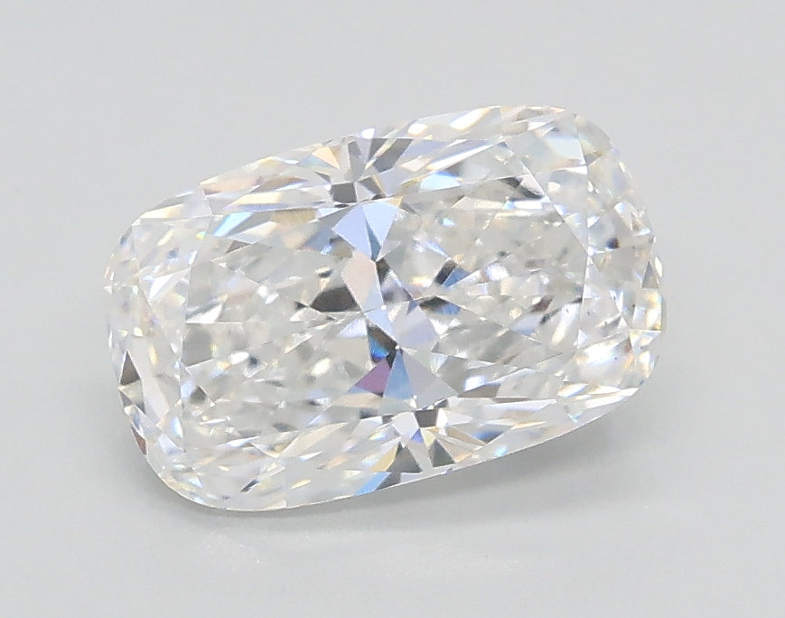Lab-Grown 1.31 Carat Cushion Modified Brilliant Cut Diamond color D Clarity VS2, precious stones, engagement diamonds