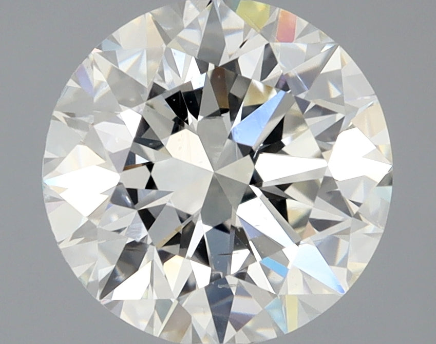 Lab-Grown 2.01 Carat Round Brilliant Diamond color I Clarity SI1 With GIA Certificate, precious stones, engagement diamonds