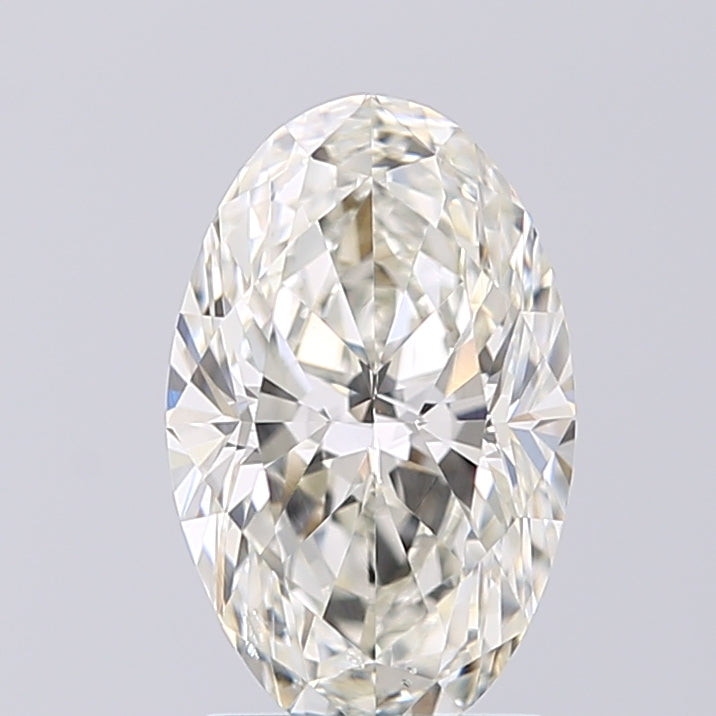 Lab-Grown 1.70 Carat Oval Shape Diamond color J Clarity SI1 With GIA Certificate, precious stones, engagement diamonds